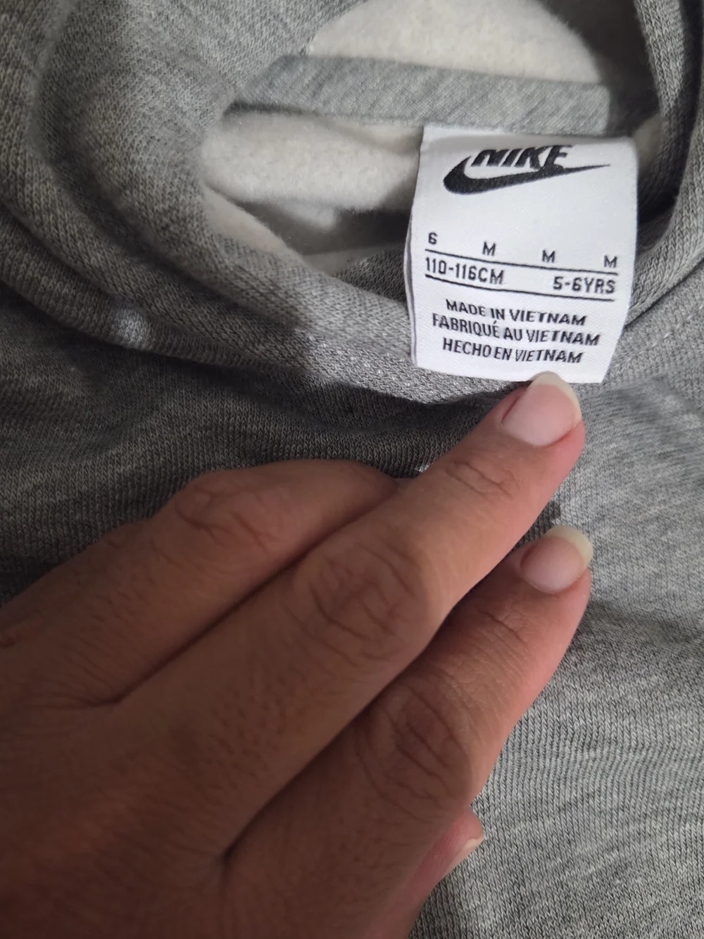 Nike Gray Hooded Sweatshirt with White Swoosh